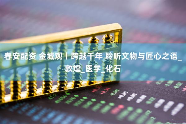 春安配资 金城观丨跨越千年 聆听文物与匠心之语_敦煌_医学_化石